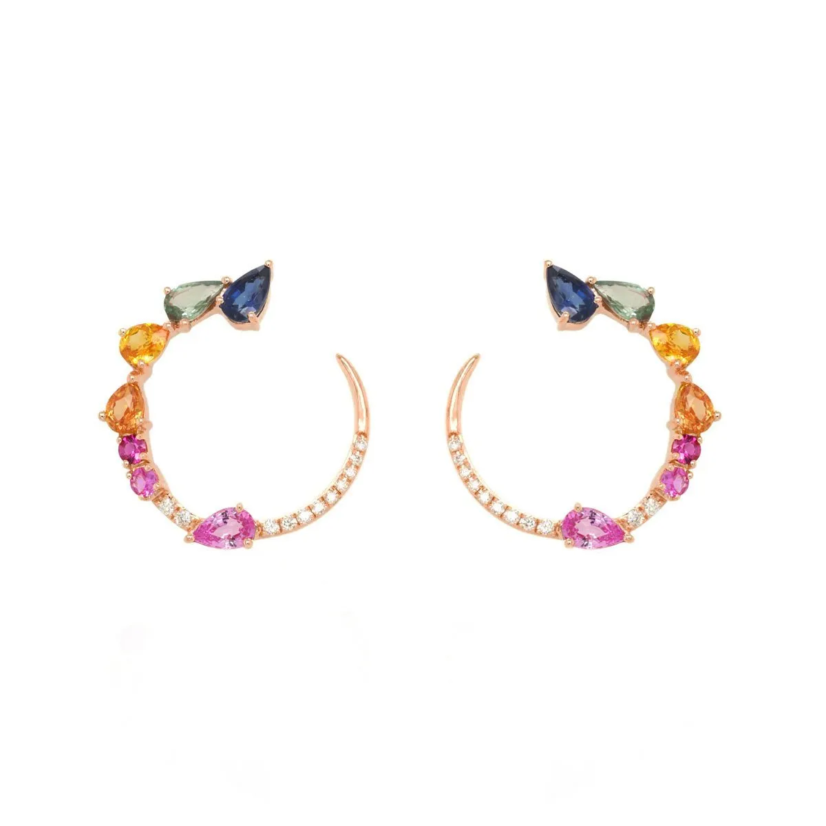 Transformation Multi Sapphire Earrings