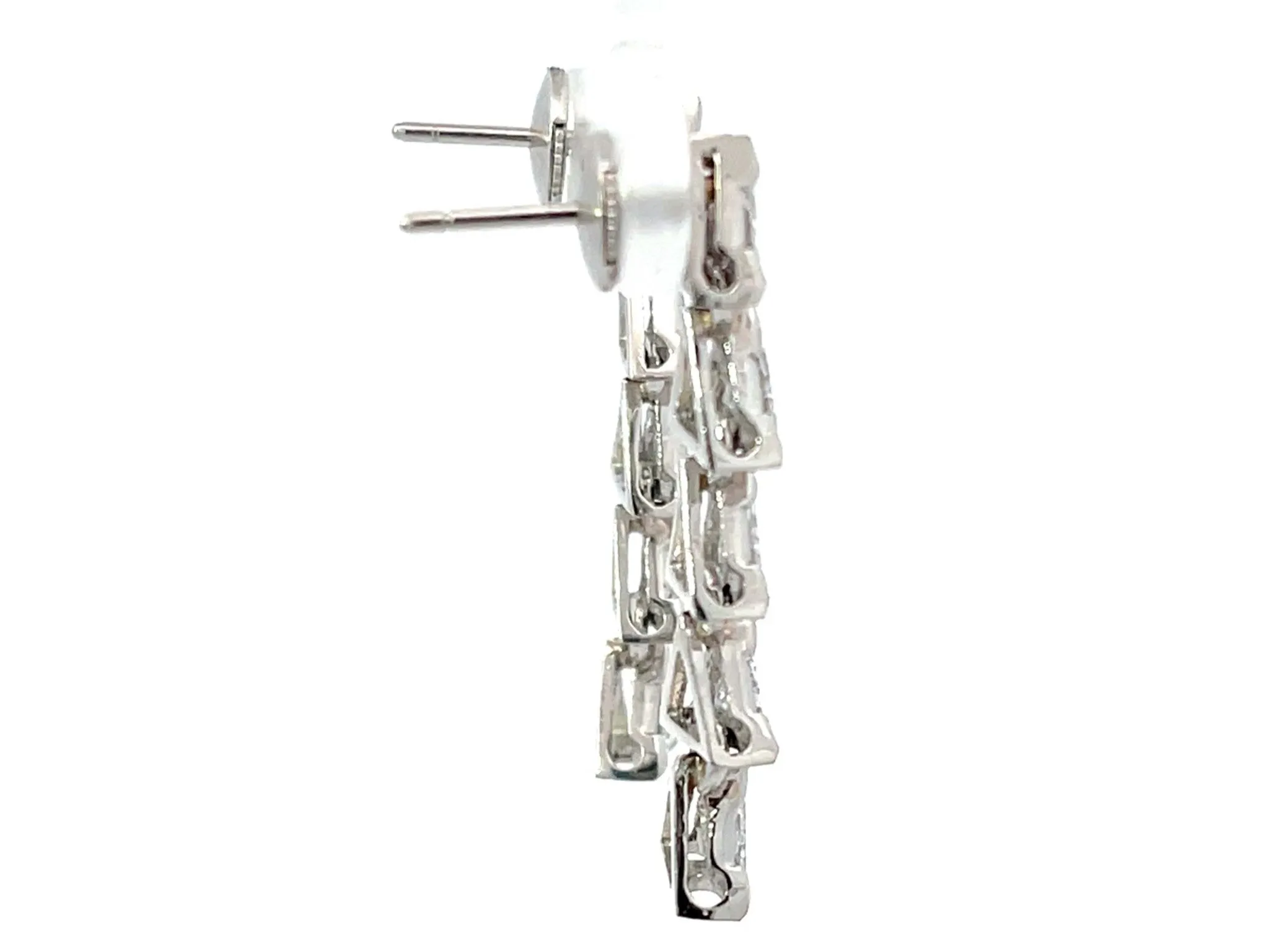 Trillion 1.63 ctw Diamond Dangly Earrings In Platinum
