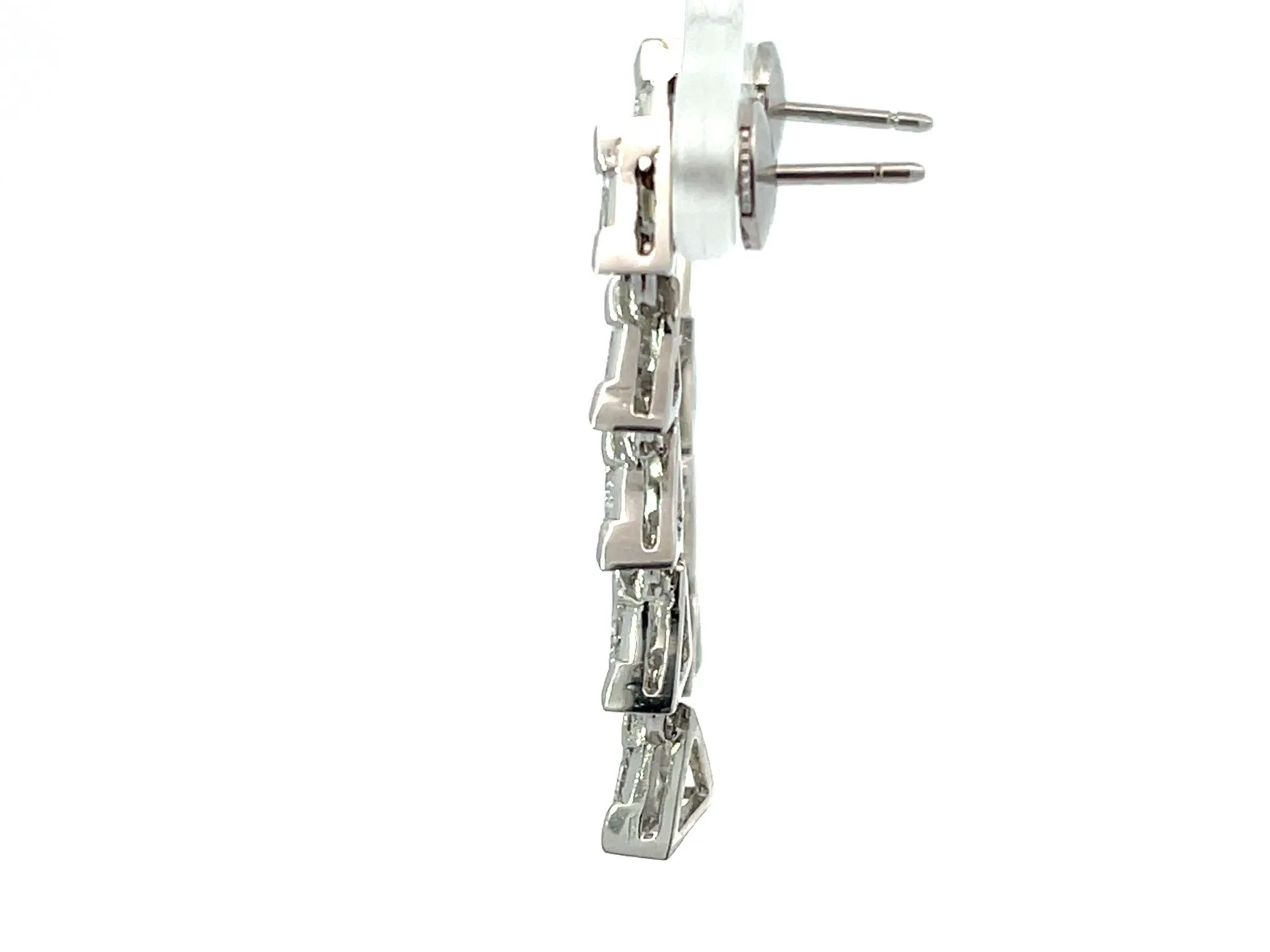Trillion 1.63 ctw Diamond Dangly Earrings In Platinum