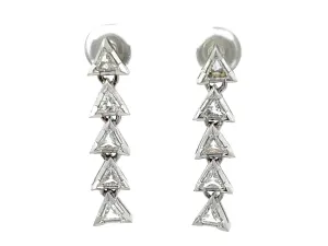 Trillion 1.63 ctw Diamond Dangly Earrings In Platinum