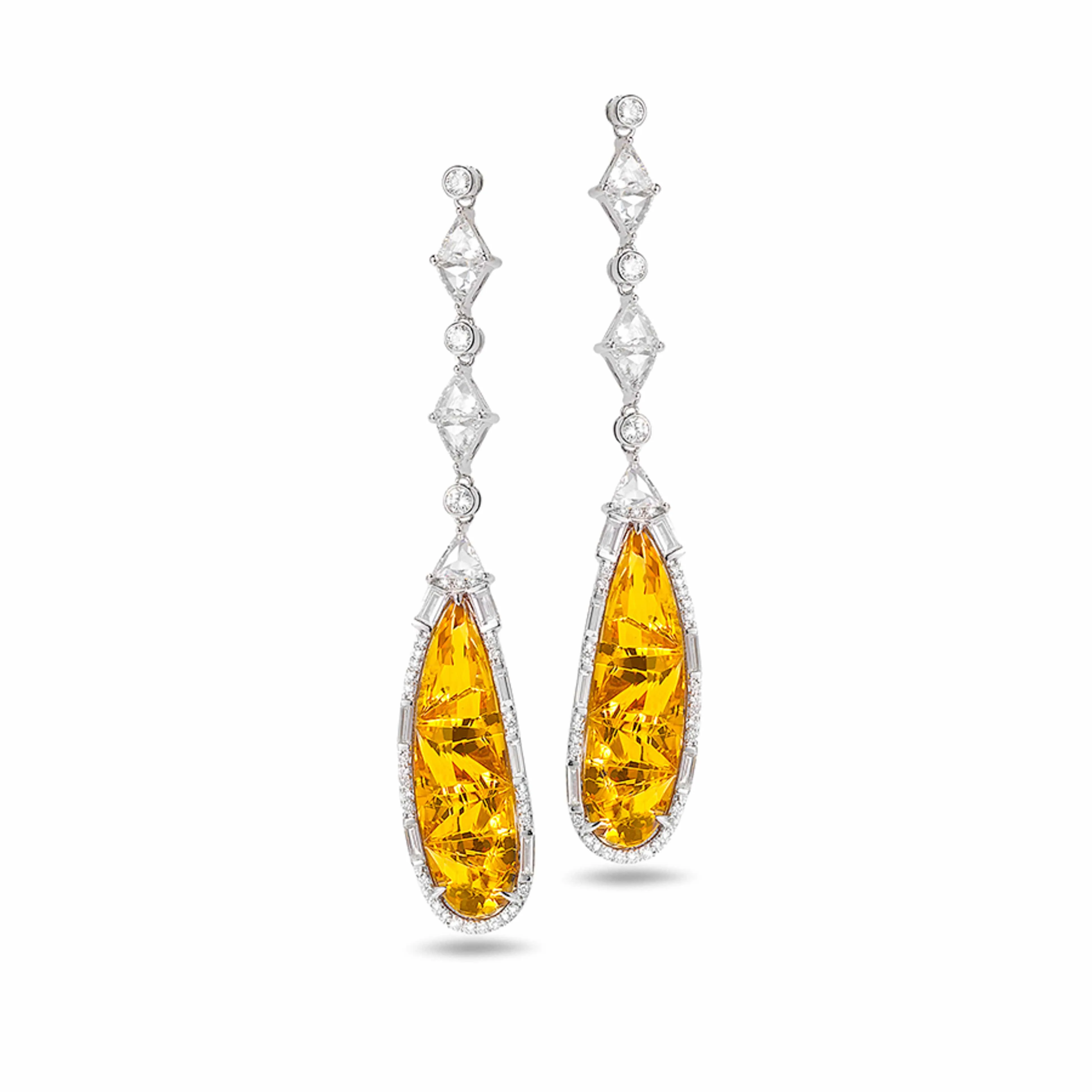Trinity One of a Kind Citrine Drop Earrings