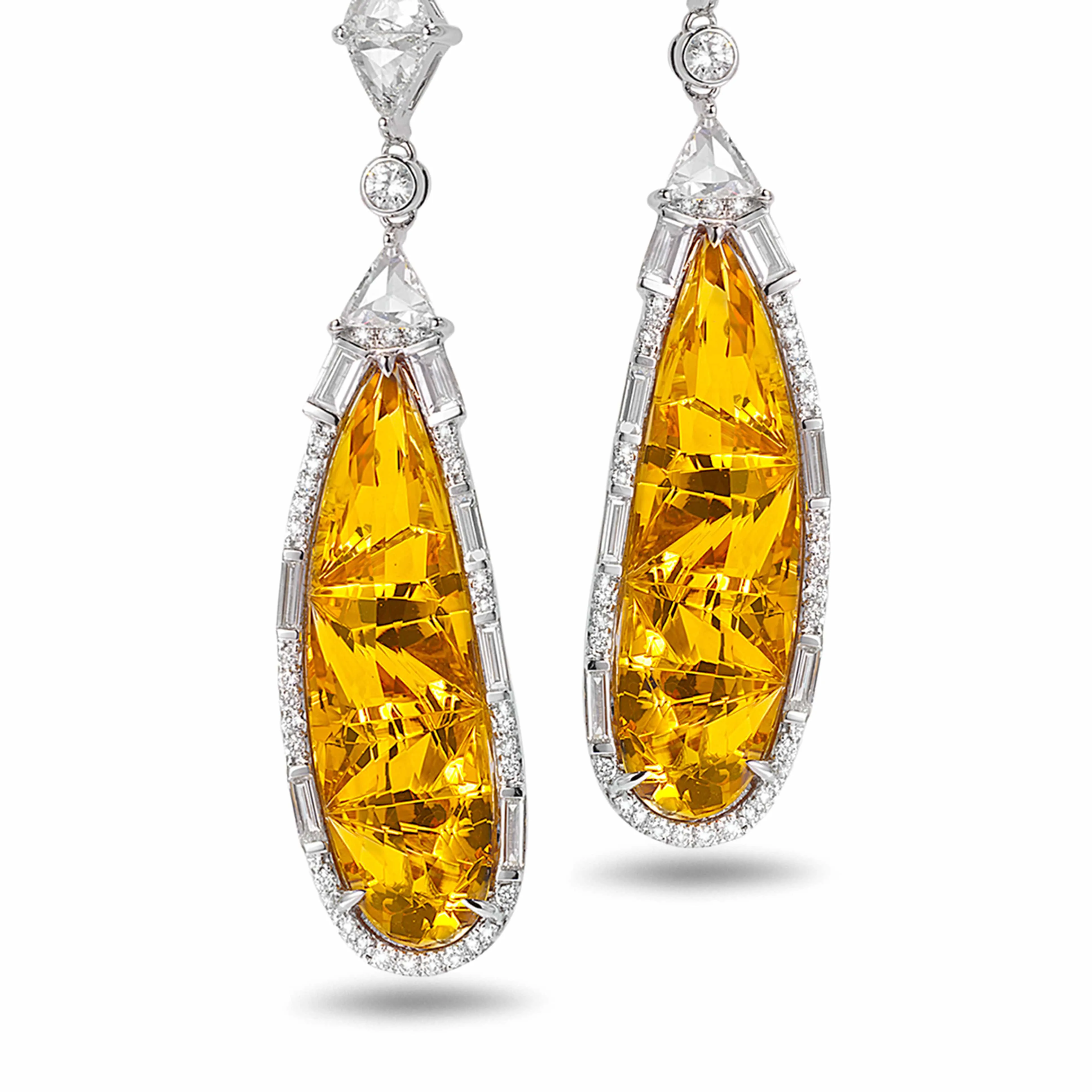 Trinity One of a Kind Citrine Drop Earrings