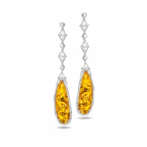 Trinity One of a Kind Citrine Drop Earrings