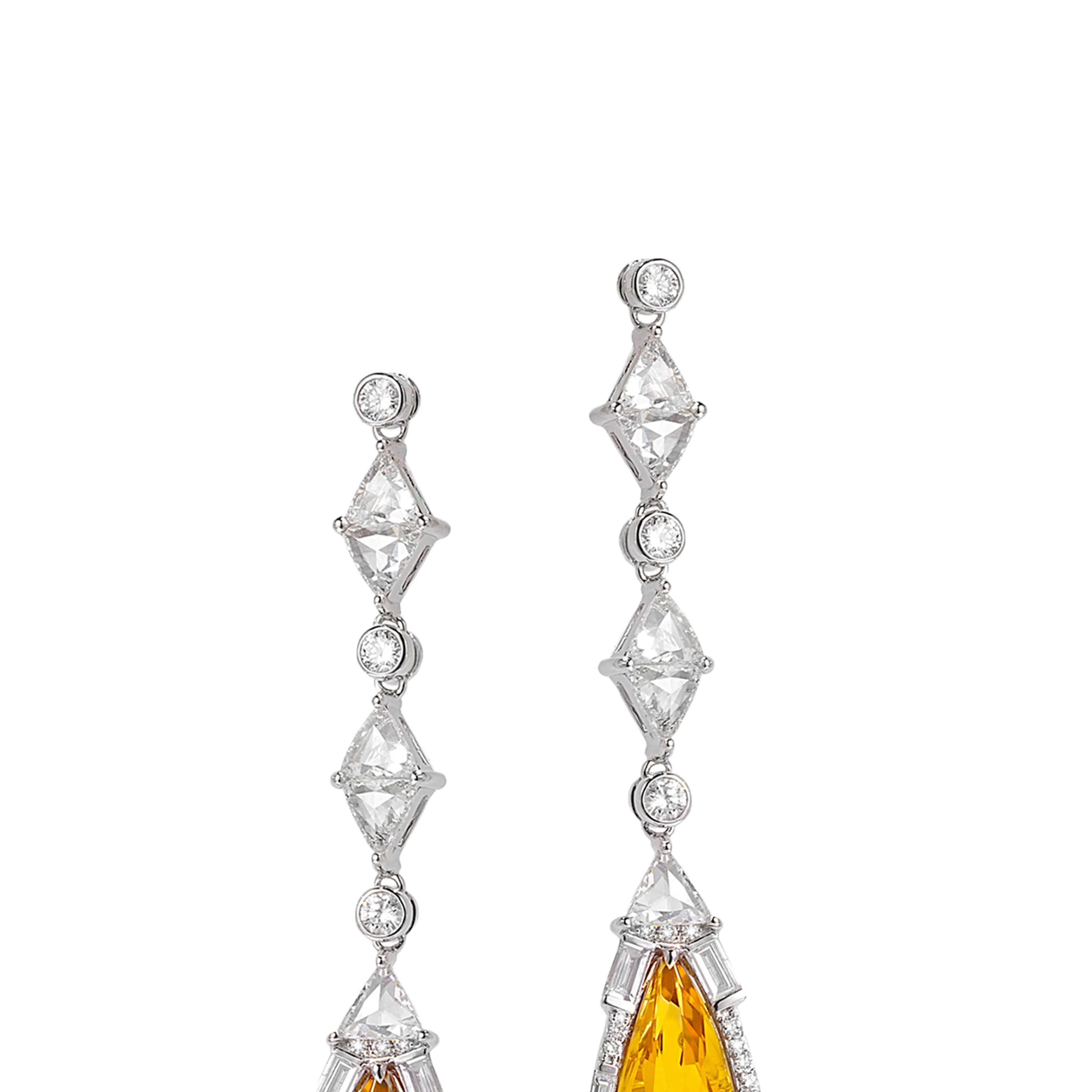 Trinity One of a Kind Citrine Drop Earrings