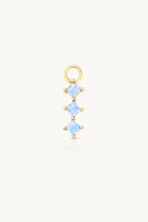 Trio Moonstone Gold Charm