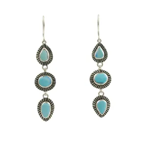 Triple Duty "Vias" Dangle Earrings x Golden Hills Turquoise