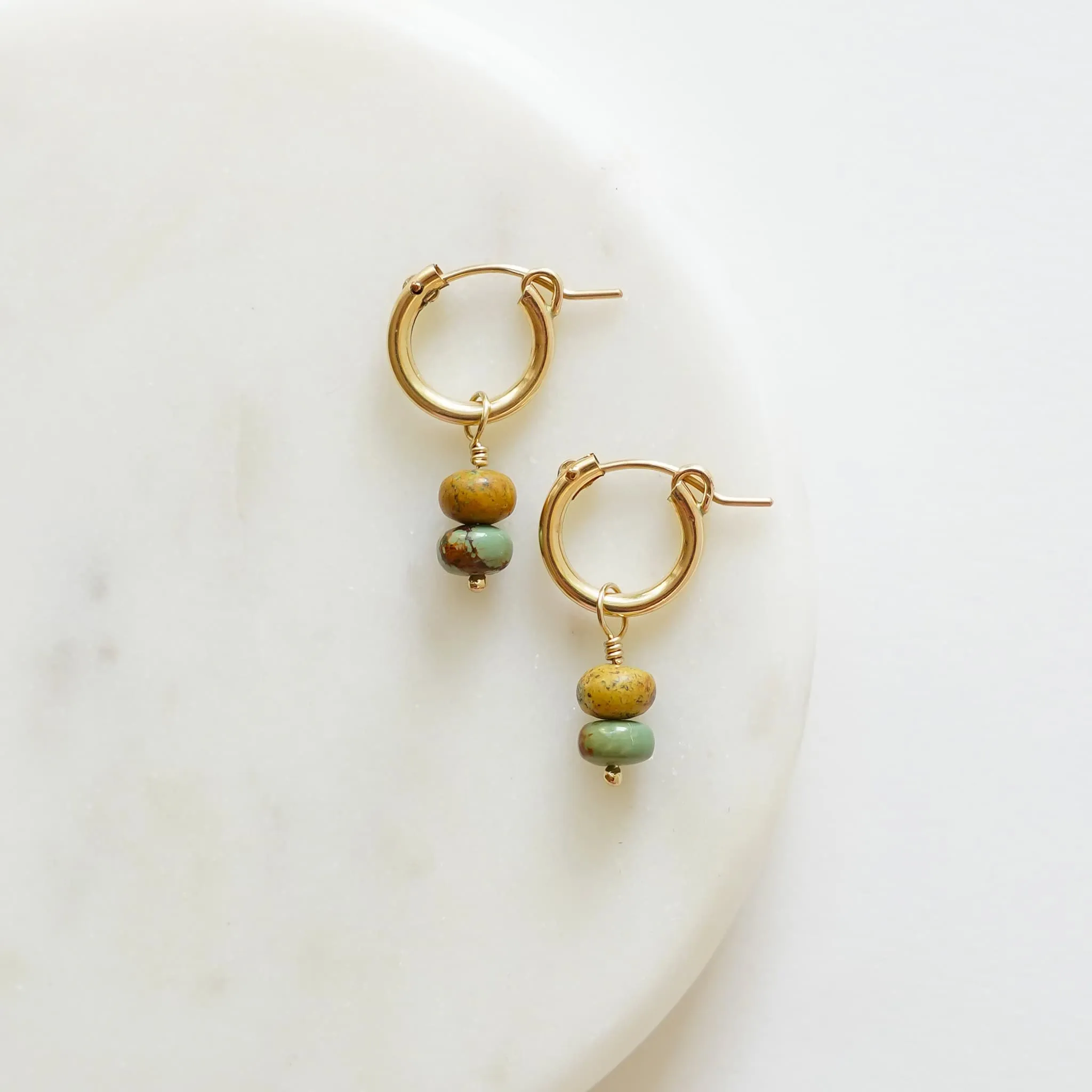 Turquoise Hoop Charms
