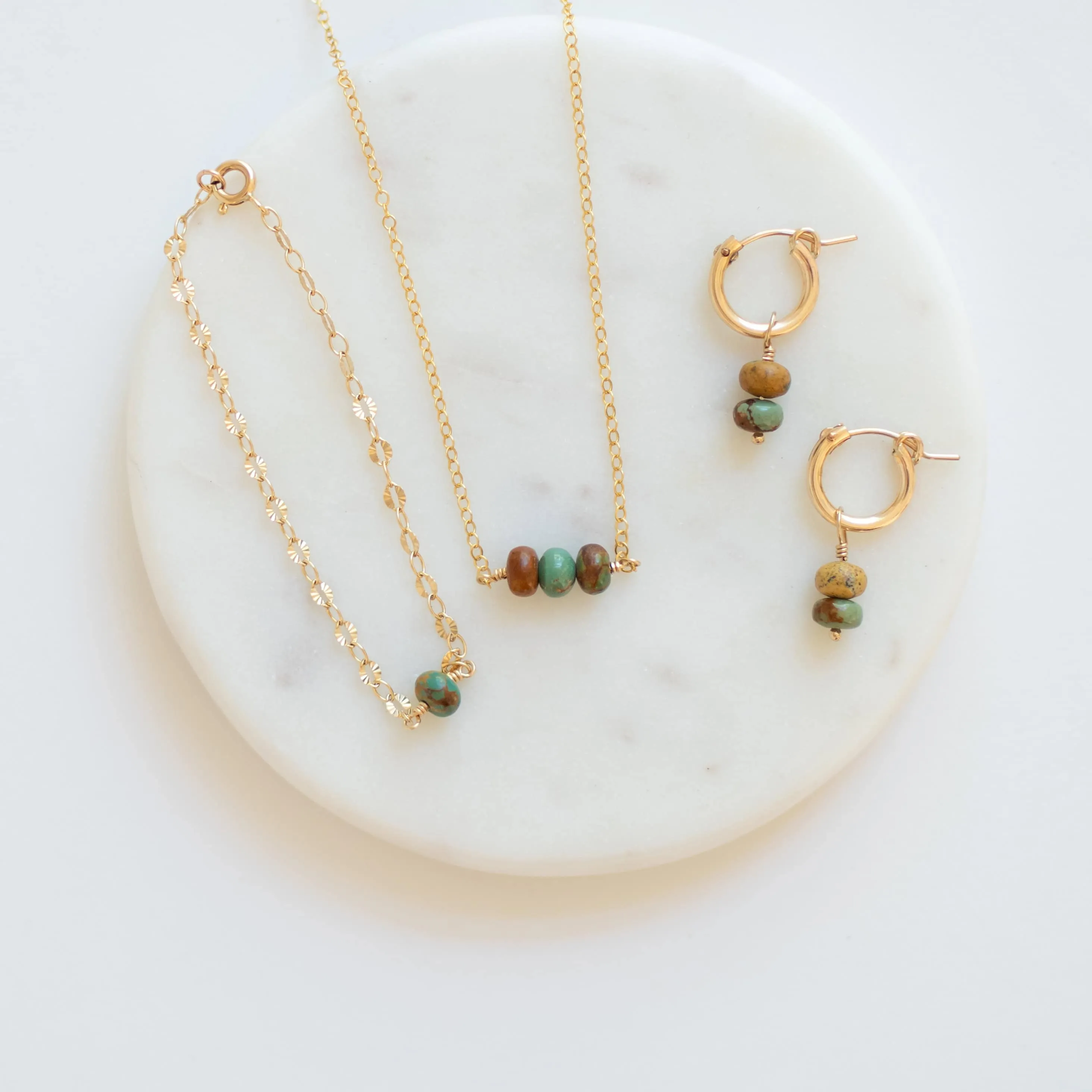 Turquoise Hoop Charms