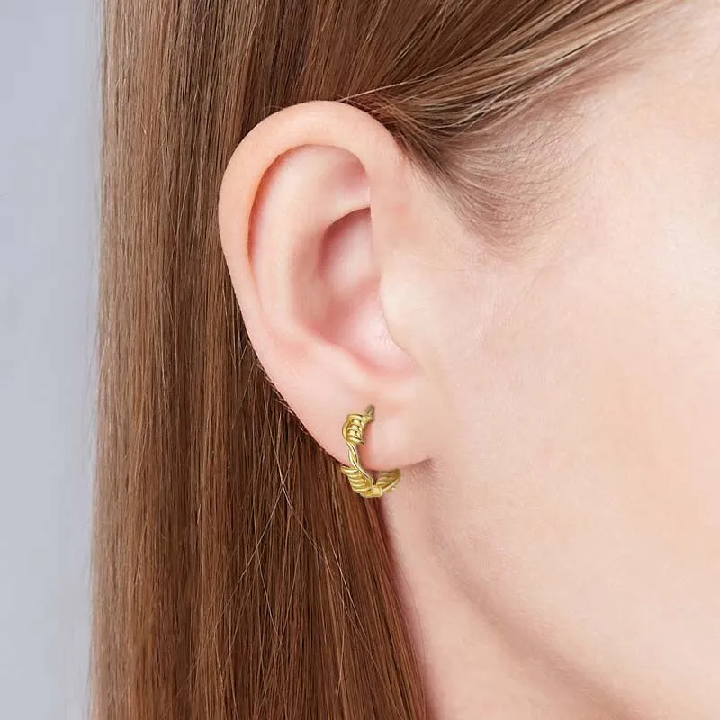Twist Charm Hoop Earrings