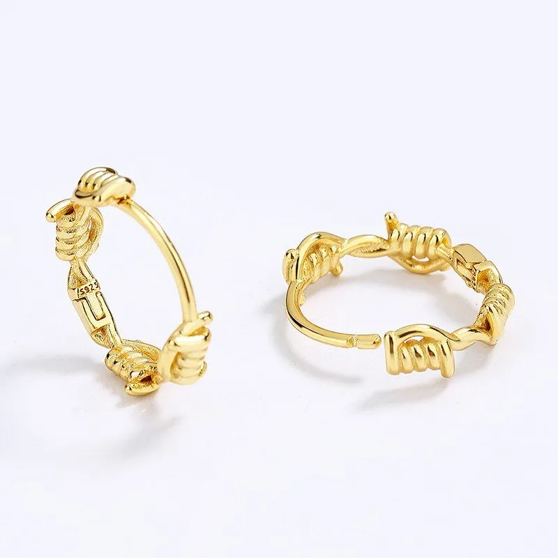 Twist Charm Hoop Earrings