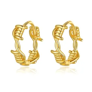 Twist Charm Hoop Earrings