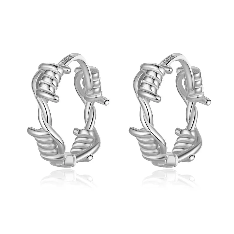 Twist Charm Hoop Earrings