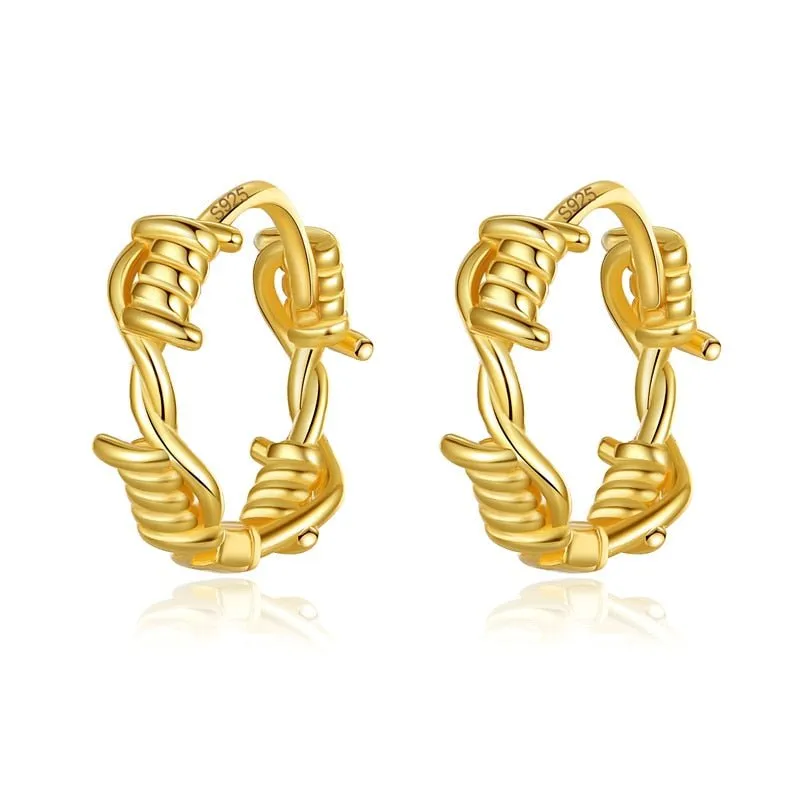 Twist Charm Hoop Earrings