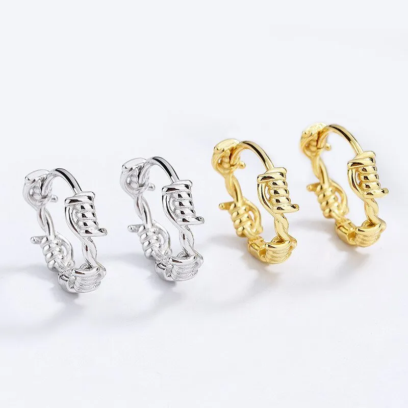 Twist Charm Hoop Earrings