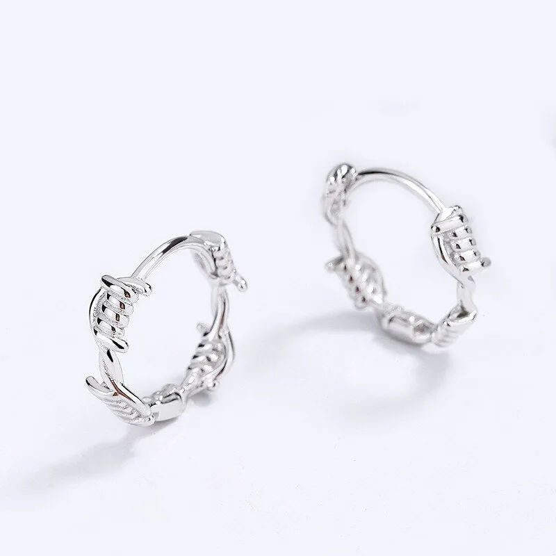 Twist Charm Hoop Earrings