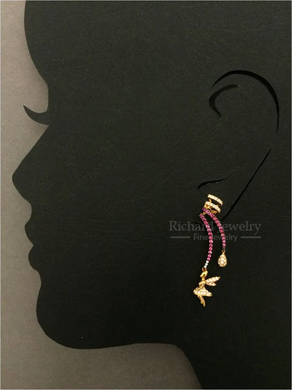 Twisted Drop Angel Earrings