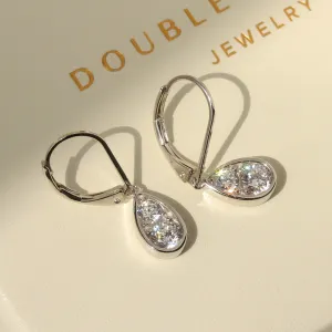 Two-Stone Teardrop Earrings