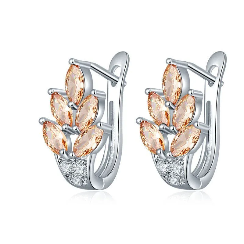 Unique Red Ruby Stud Earrings for Women Anniverssary Jewelry