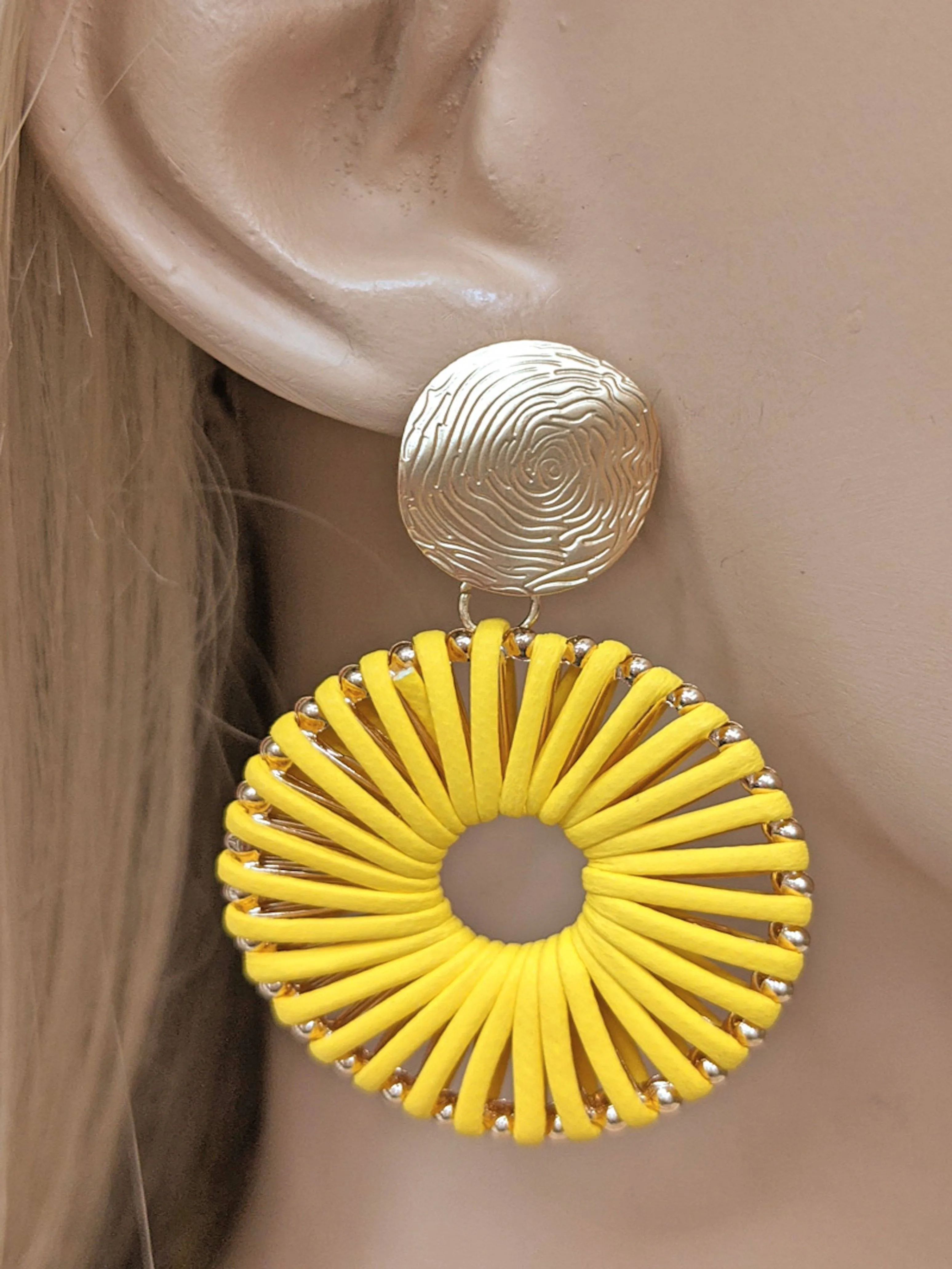 Vegan Leather Fashion Earrings