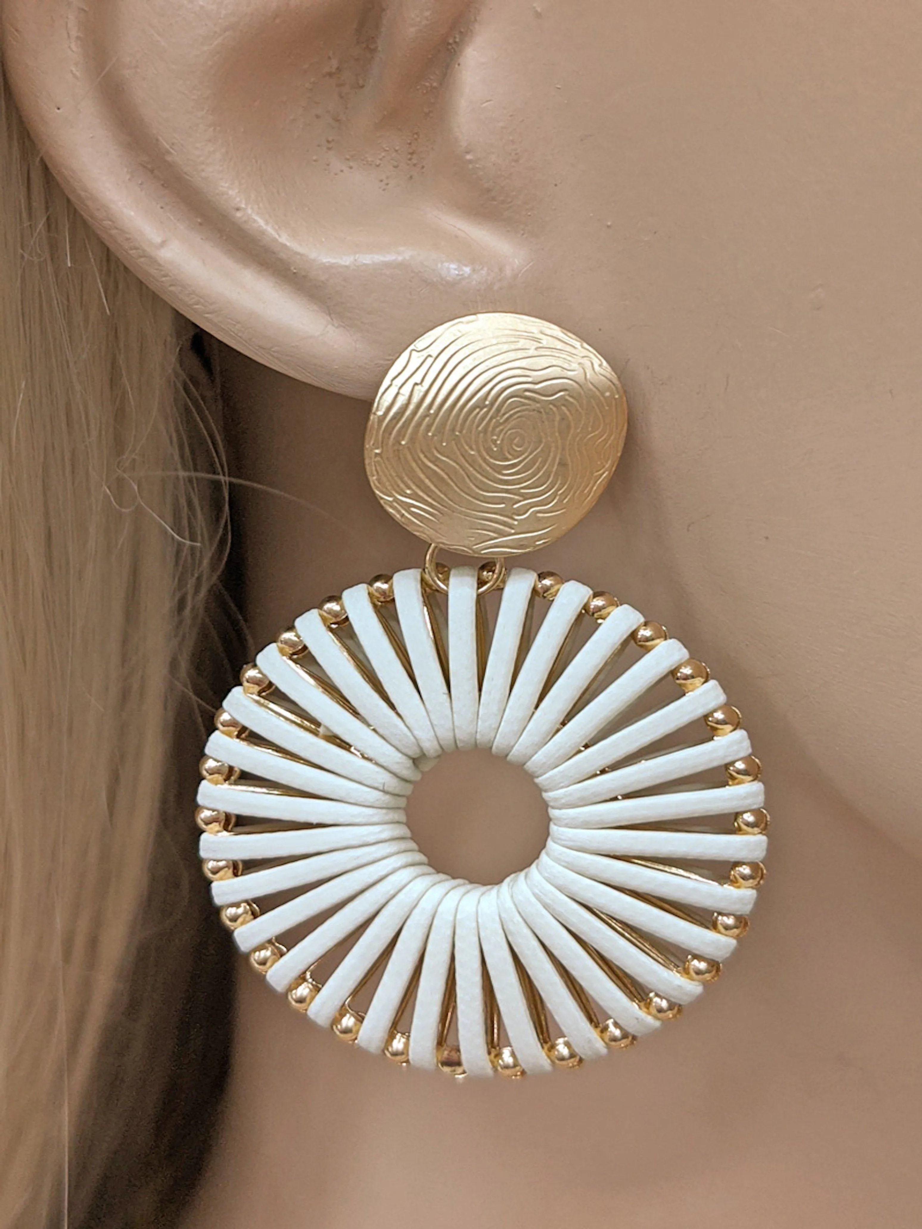 Vegan Leather Fashion Earrings