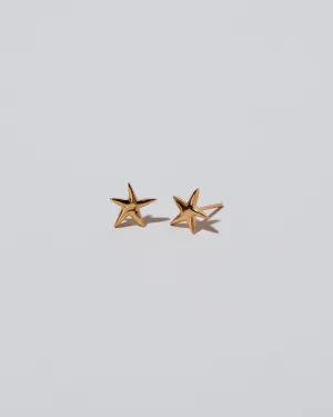 Verve Five Point Star Stud Earrings - Small