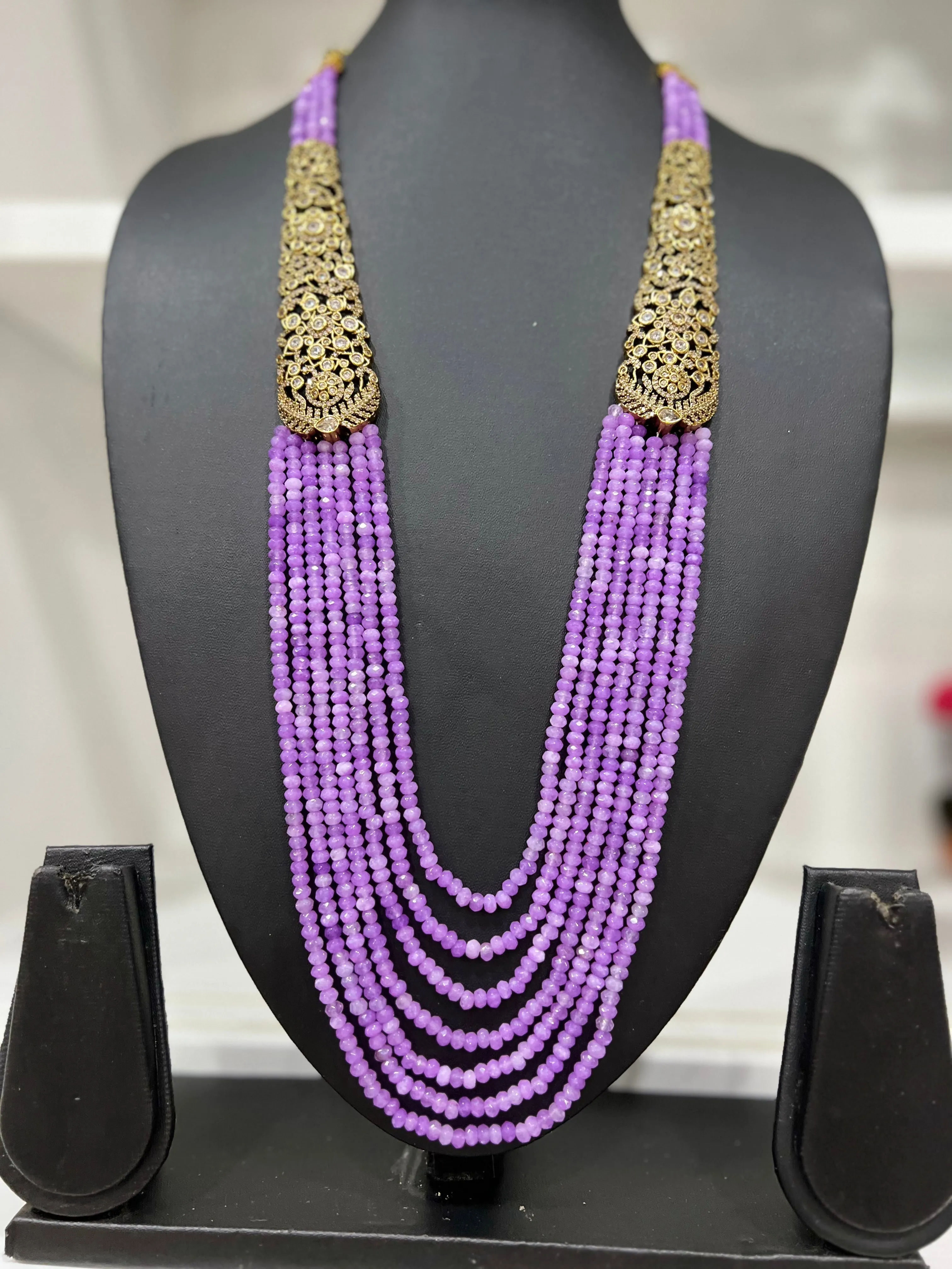 Victorian CZ Multilayer Beaded Necklace