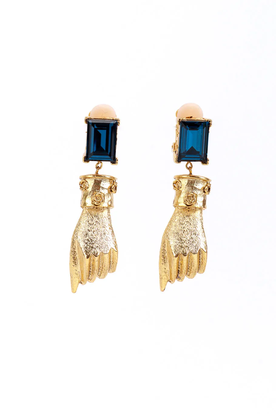 Victoriana Hand & Gem Drop Earrings