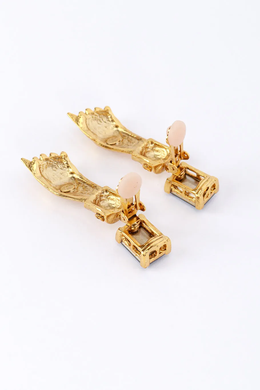 Victoriana Hand & Gem Drop Earrings