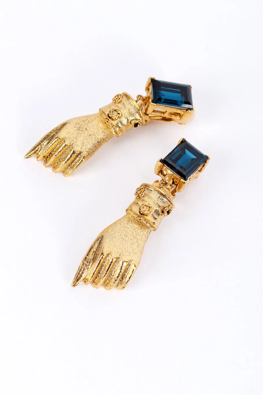Victoriana Hand & Gem Drop Earrings