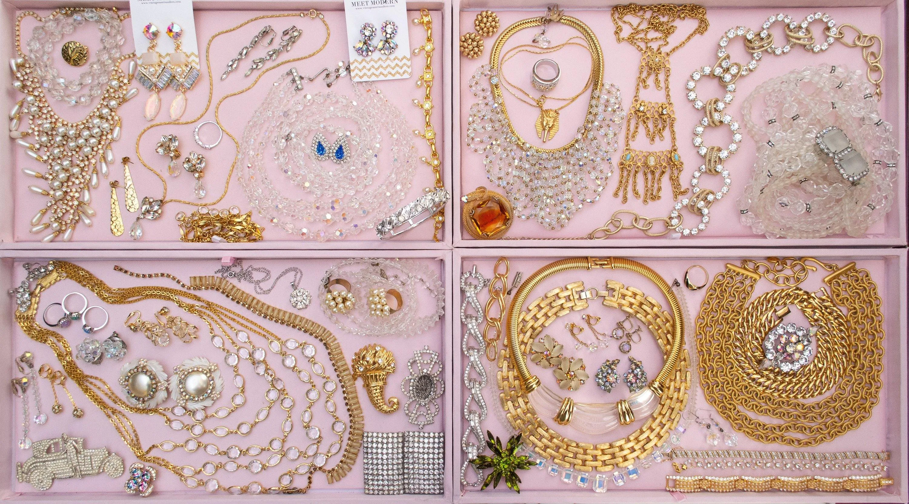 Vintage Art Deco Marquise Crystal Drop Statement Earrings, Clip On, Old Hollywood Glam