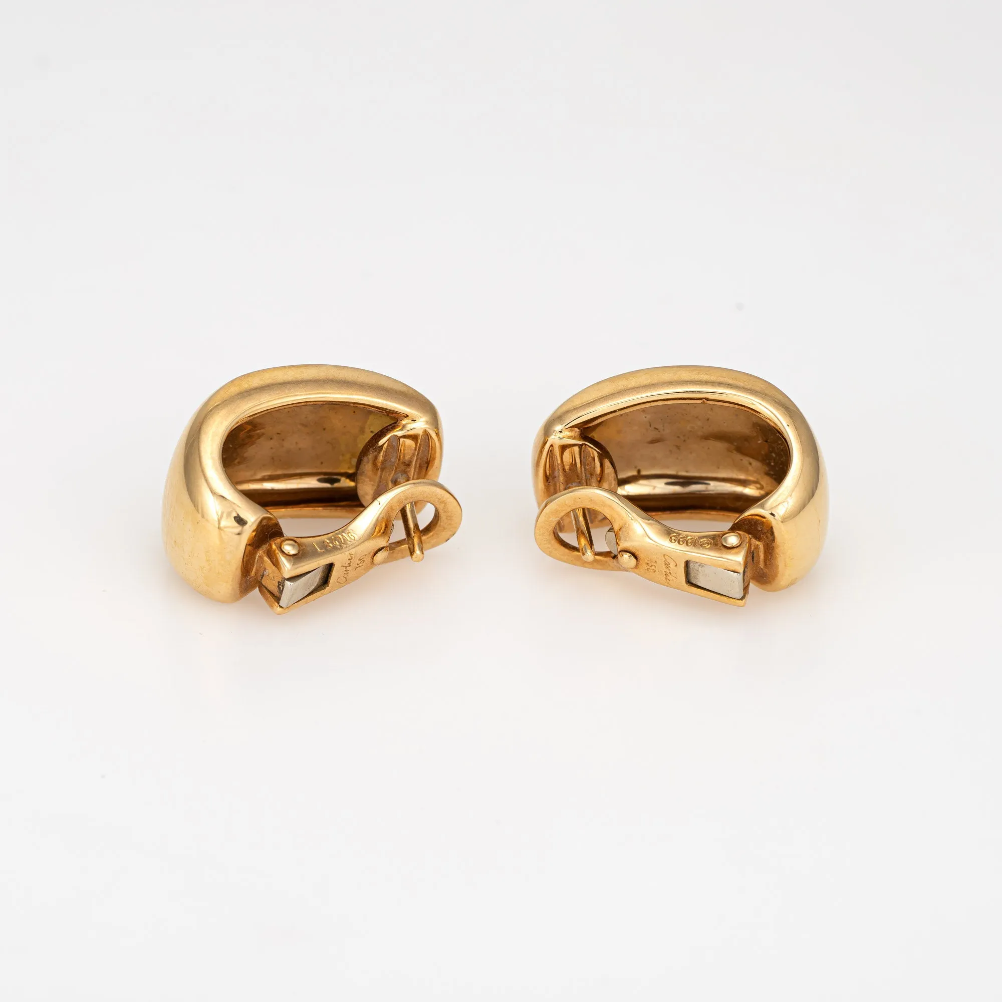 Vintage Cartier Earrings Nouvelle Vague 18k Yellow Gold c1999 Fine Jewelry