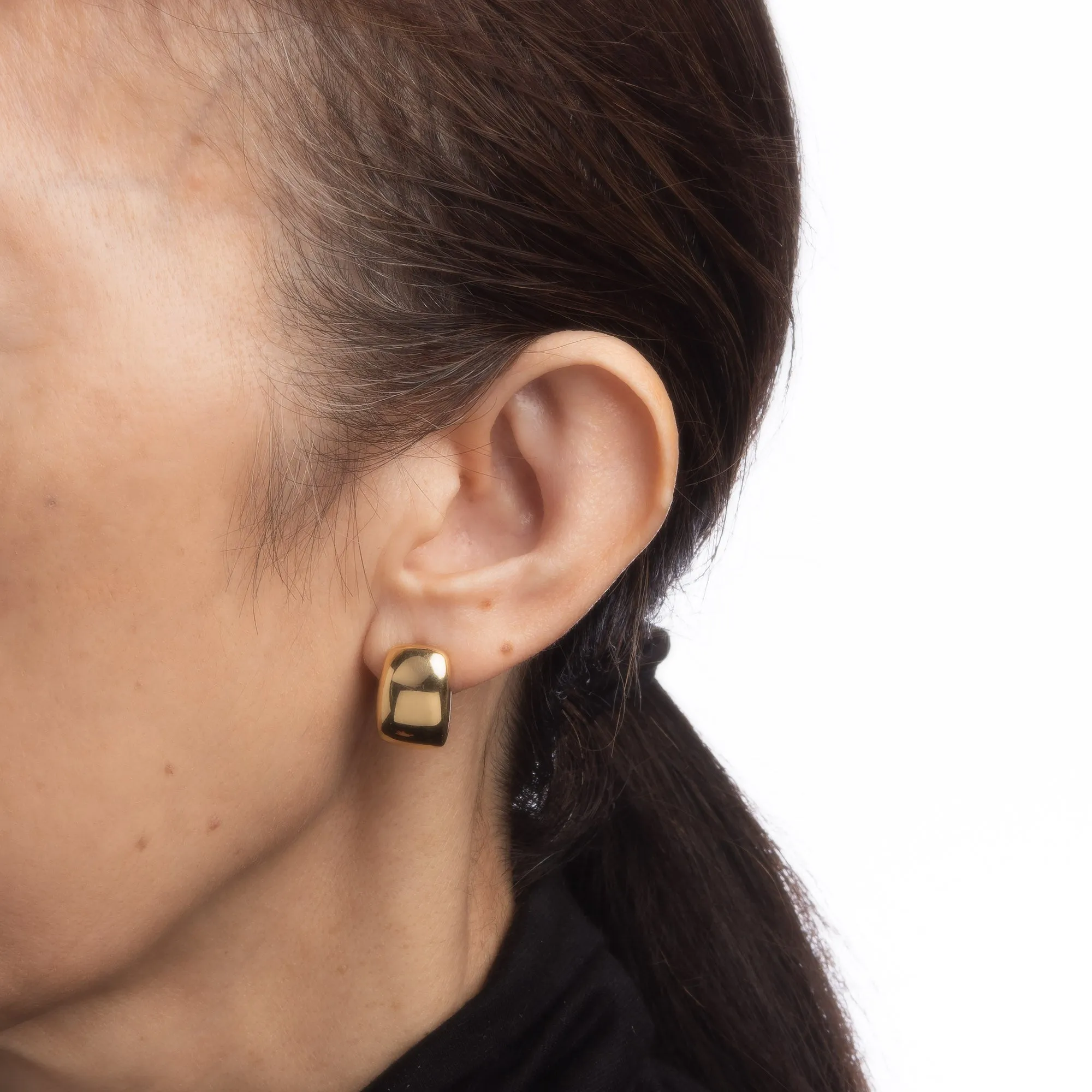 Vintage Cartier Earrings Nouvelle Vague 18k Yellow Gold c1999 Fine Jewelry