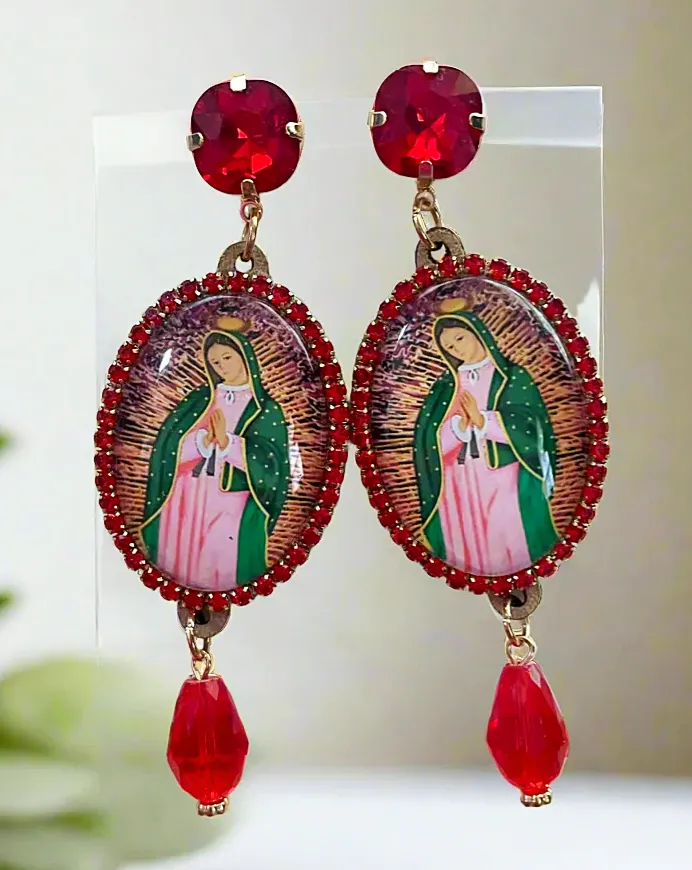 Virgen crystal earrings