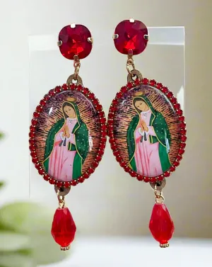 Virgen crystal earrings