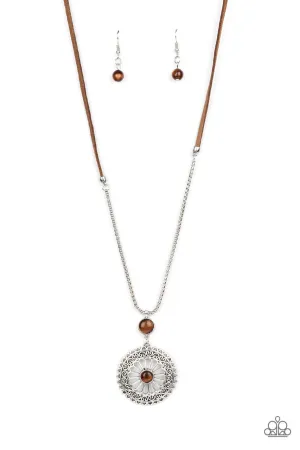 Where No MANDALA Has Gone Before Brown Paparazzi Necklace