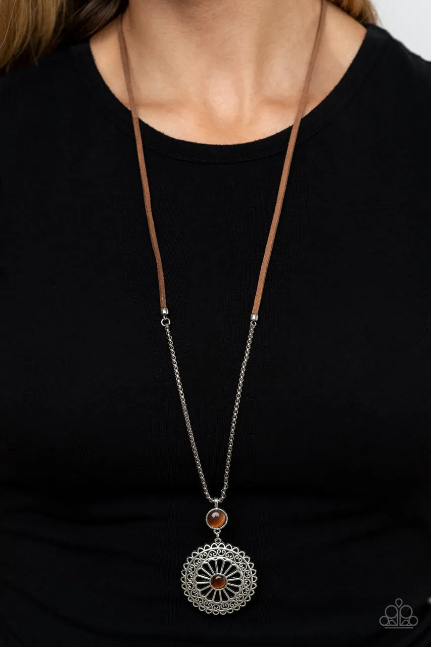 Where No MANDALA Has Gone Before Brown Paparazzi Necklace