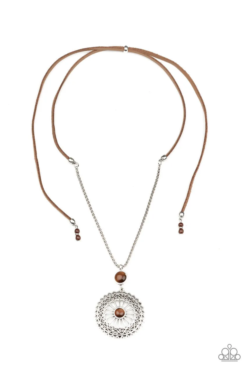 Where No MANDALA Has Gone Before Brown Paparazzi Necklace