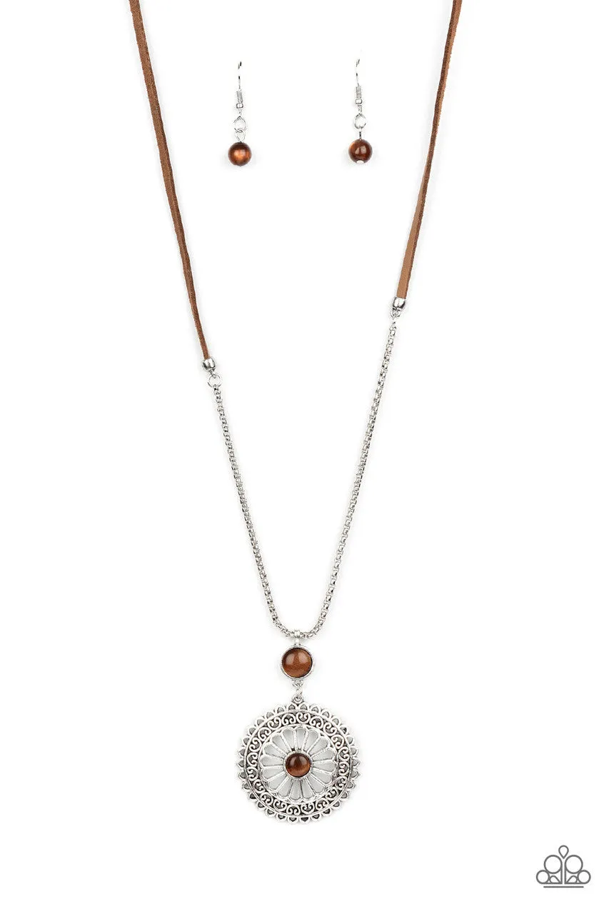 Where No MANDALA Has Gone Before Brown Paparazzi Necklace