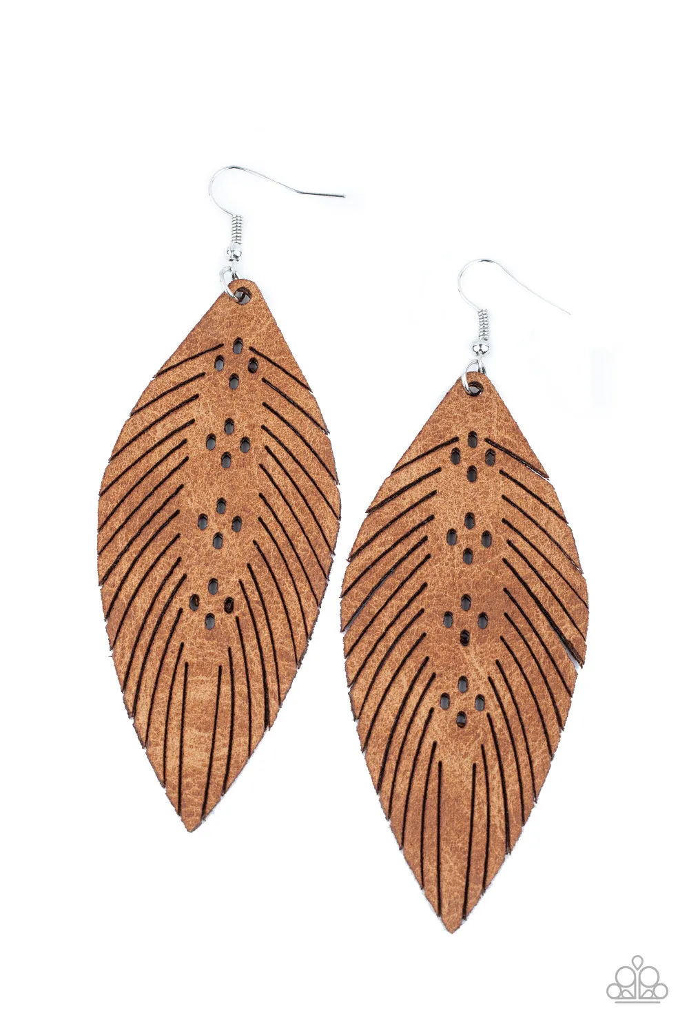 Wherever The Wind Takes Me Brown Earrings Paparazzi