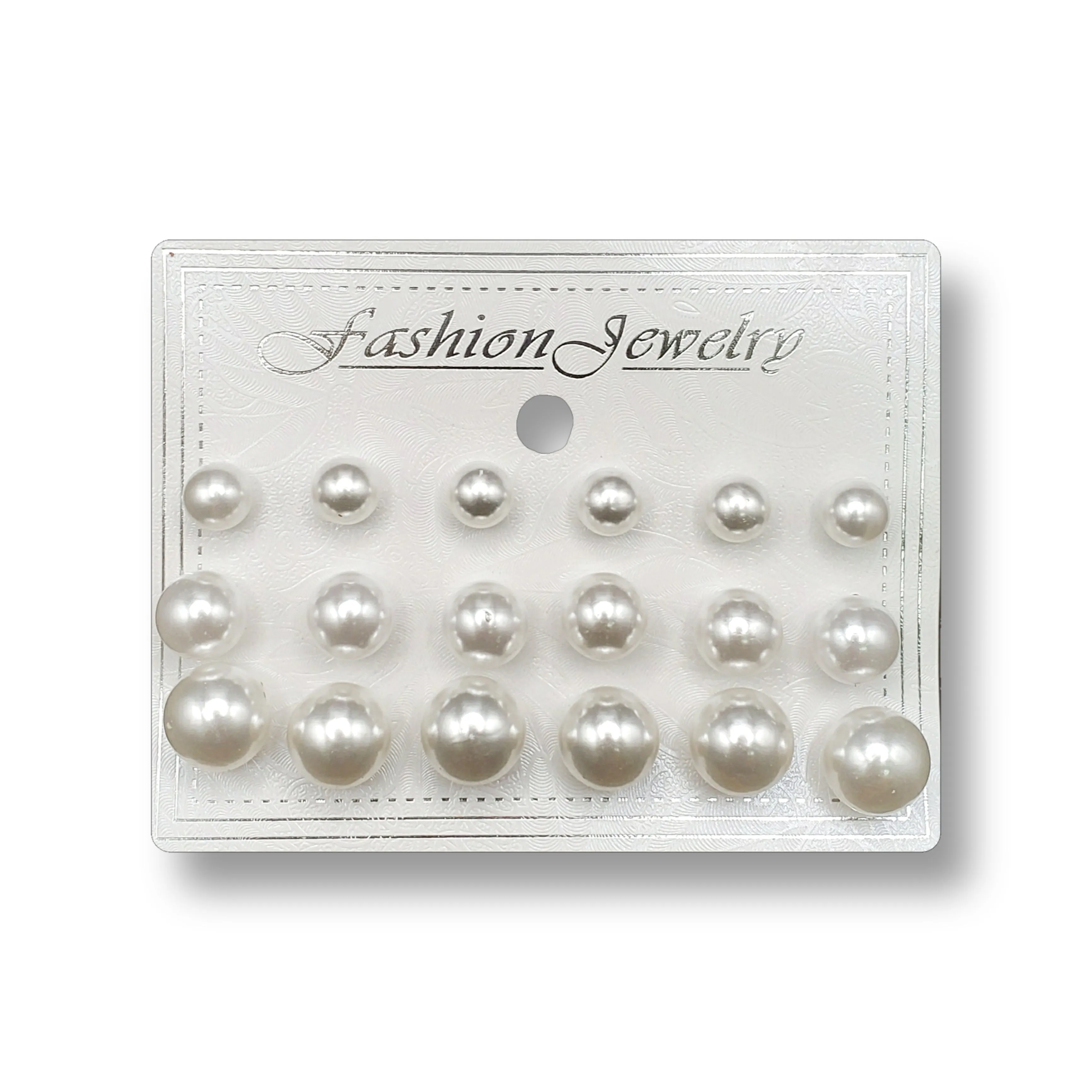 White Pearl Earring Set (9 Pairs)