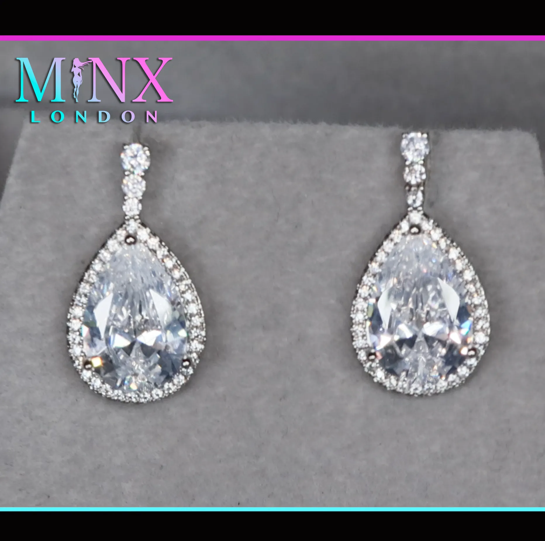 Womens Diamond Earrings | Pear cut diamond earrings
