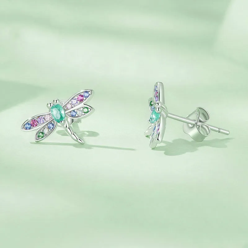 Women's Insect Plated Platinum Earrings