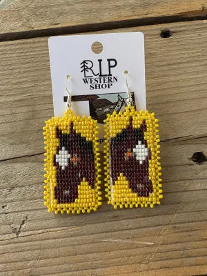 Yellow Bay Mare Beaded Earrings