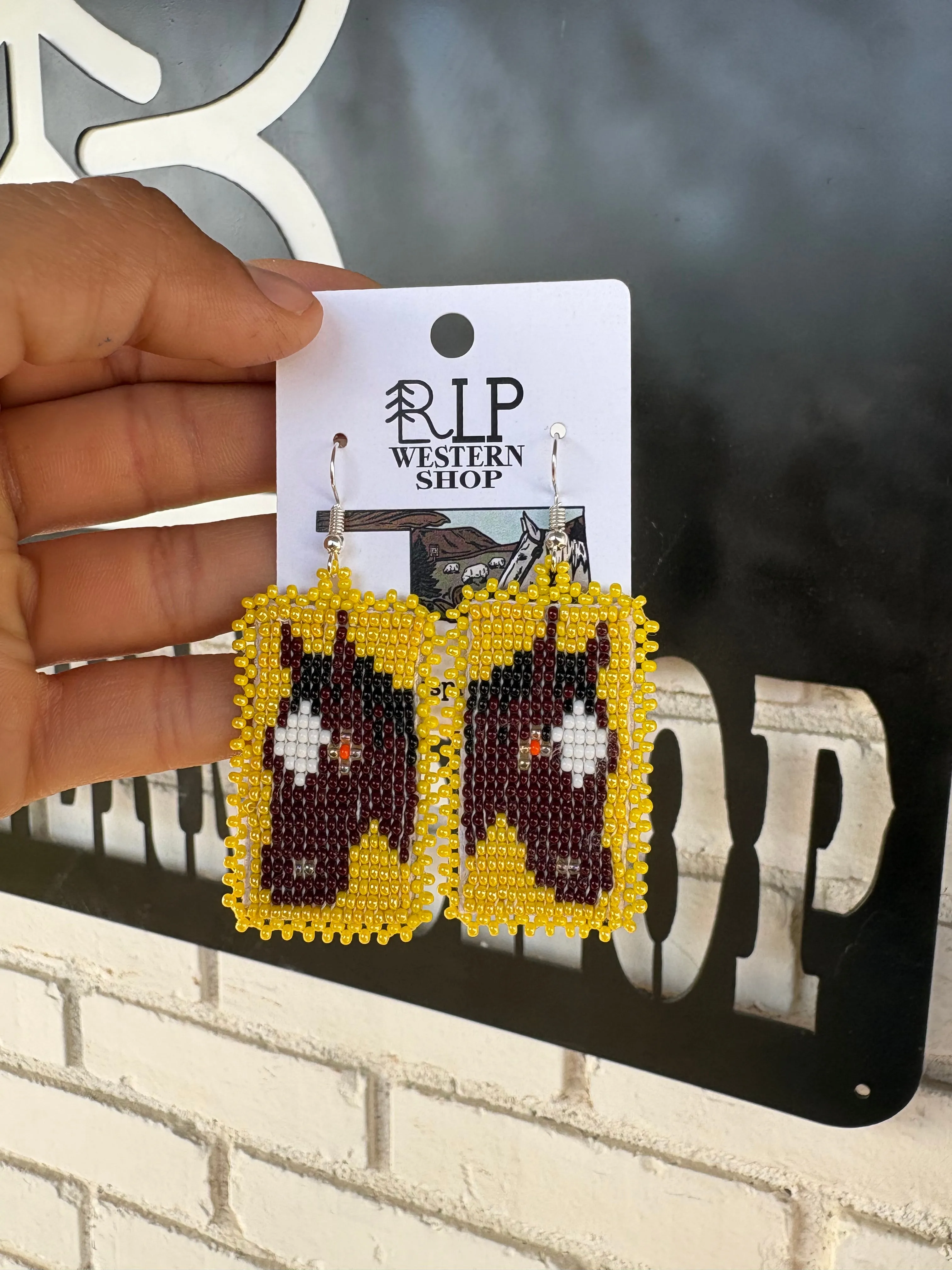 Yellow Bay Mare Beaded Earrings